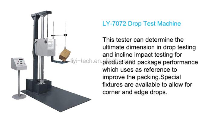 Εξοπλισμός δοκιμής πτώσης συσκευασίας μηχανών δοκιμής κιβωτίων Liyi