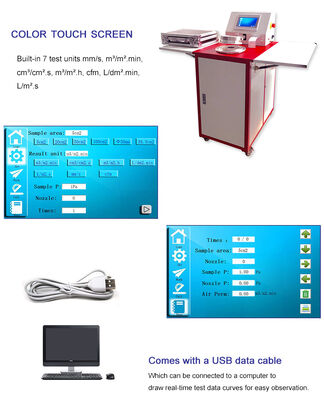 Δοκιμαστής διαπερατότητας αέρα υφασμάτων ψηφιακού τύπου εργαστηρίου Liyi